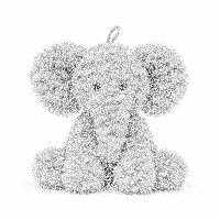 Kuscheltier Elefant zottelig grau 23 cm Stofftier...