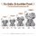 Kuscheltier Elefant zottelig grau 23 cm Stofftier superweich – Kuscheltier Plüschtier Geschenkidee