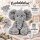 Kuscheltier Elefant zottelig grau 23 cm Stofftier superweich – Kuscheltier Plüschtier Geschenkidee