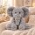 Kuscheltier Elefant zottelig grau 23 cm Stofftier superweich – Kuscheltier Plüschtier Geschenkidee