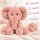 Kuscheltier Elefant zottelig rosa 23 cm Stofftier superweich – Kuscheltier Plüschtier Geschenkidee
