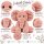 Kuscheltier Elefant zottelig rosa 23 cm Stofftier superweich – Kuscheltier Plüschtier Geschenkidee