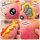 Axolotl Echse Molch Kuscheltier Figur Plüsch Tintenfisch Spiel Puppe XL 120 cm Plüschtier Püsch Wassertier orange neu
