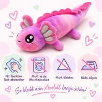 Axolotl Echse Molch Kuscheltier Figur Plüsch Tintenfisch Spiel Puppe XL 120 cm Plüschtier Püsch Wassertier lila neu