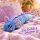 Axolotl Echse Molch Kuscheltier Figur Plüsch Tintenfisch Spiel Puppe XL 120 cm Plüschtier Püsch Wassertier blau neu