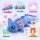 Axolotl Echse Molch Kuscheltier Figur Plüsch Tintenfisch Spiel Puppe XL 120 cm Plüschtier Püsch Wassertier blau neu