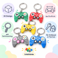 3D Gamepad Schlüsselanhänger Controller Anhänger Zufallsfarbe 5 cm
