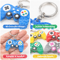 3D Gamepad Schlüsselanhänger Controller Anhänger Zufallsfarbe 5 cm