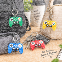3D Gamepad Schlüsselanhänger Controller Anhänger Zufallsfarbe 5 cm
