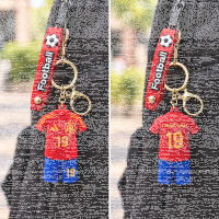 Fußball Schlüsselanhänger Yamal Bagclip Rucksackanhänger PVC Figur mit Band Nr. 19 Fußball Anhänger