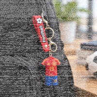 Fußball Schlüsselanhänger Yamal Bagclip Rucksackanhänger PVC Figur mit Band Nr. 19 Fußball Anhänger
