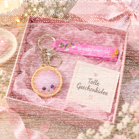 Kawaii Bao Bun Schlüsselanhänger Dumpling Anhänger mit Band Zufallsfarbe