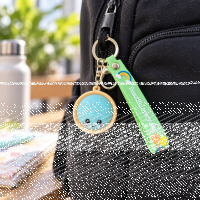 Kawaii Bao Bun Schlüsselanhänger Dumpling Anhänger mit Band Zufallsfarbe