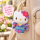 Hello Kitty Plüsch Schlüsselanhänger 12 cm Kimono Blumen Design blau Taschenanhänger Kuscheltier Plüschtier Bagclip Stofftier Plush Cute Weihnachten Geschenke für Kinder