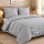 Soma Renforcé-Bettwäsche mit Stehsaum aus 100 % Baumwolle, 155x220 + 80x80 cm, Silber
