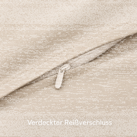 Soma Renforcé-Bettwäsche mit Stehsaum aus 100 % Baumwolle, 155x220 + 80x80 cm, Natur