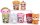 Kawaii Nudelbecher Plüsch Kuscheltier 2er Set – 17 cm Axolotl & Pinguin