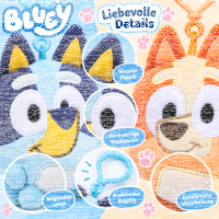 Bluey & Bingo Plüsch Bagclip Schlüsselanhänger ca. 10 cm Bluey