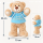 Teddybär Kuscheltier Stofftier Gute Besserung 33 cm mit blauem Kapuzenpullover