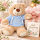 Teddybär Kuscheltier Stofftier Gute Besserung 33 cm mit blauem Kapuzenpullover