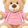 Teddybär Kuscheltier Stofftier Gute Besserung 33 cm mit rosa Kapuzenpullover