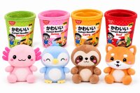 Kawaii Nudelbecher Plüsch Kuscheltier – 17 cm Axolotl