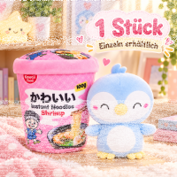 Kawaii Nudelbecher Plüsch Kuscheltier – 17 cm Pinguin