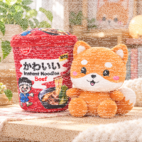 Kawaii Nudelbecher Plüsch Kuscheltier – 17 cm Fuchs