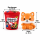 Kawaii Nudelbecher Plüsch Kuscheltier – 17 cm Fuchs