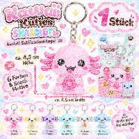 Kawaii Kuties Snaxolotyl Axolotl Schlüsselanhänger 3D 1er Set unsortiert nich wählbar