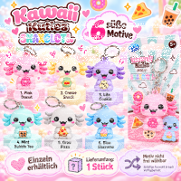 Kawaii Kuties Snaxolotyl Axolotl Schlüsselanhänger 3D 1er Set unsortiert nich wählbar