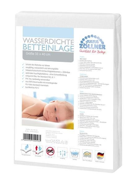 Julius Zöllner Baby wasserdichte Betteinlage in verschiedenen Größen