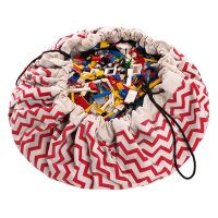 Play & Go Spielsack, Aufbewahrungssack Ø 140 cm Print Zigzag Red