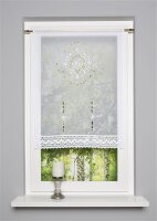 Home Wohnideen Fensterbehang Leinenstruktur Bestickt 1 teilig 100 x 90 cm Weiss