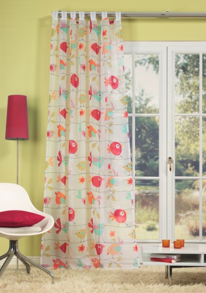 Home Wohnideen Schlaufenschal, Schlaufenschal Voile Bedruckt 1 teilig 245 x 140 cm Multicolor