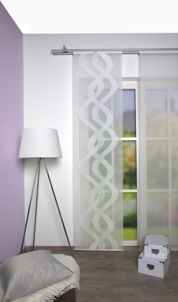 Home Wohnideen Schiebewand Scherli, Flauschb. 1 teilig 245 x 60 cm Wollweiss