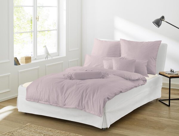 Irisette Interlock-Jersey uni Bettwäsche Set uni Lumen 8129 mauve 155 x 220 cm + 1 Kissenbezug 80x80 cm