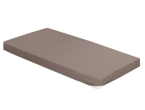 Irisette Mako-Jersey Spannbetttuch Jupiter 0008 stein 100 x 200 cm + 90-100 x 190-220 cm
