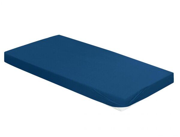 Irisette Mako-Jersey Spannbetttuch Jupiter 0008 indigo 190 x 200 cm + 180-200 x 200 cm