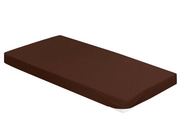 Irisette Frottier-Stretch Spannbetttuch Orion 0009 schoko 120 x 200 cm + 120x200 cm