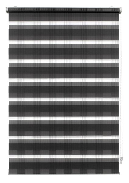 Gardinia EASYFIX Doppelrollo Karo anthrazit 75 x 150 cm