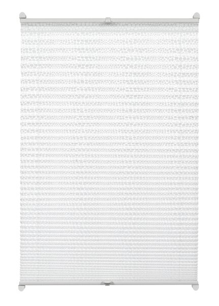 Gardinia EASYFIX Plissee Ausbrenner-Stoff mit 2 Bedienschienen Dot weiß 60 x 130 cm