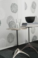 Gardinia Flächenvorhang Stoff waschbar 122 Knäuel weiß/grau 60 x 245 cm