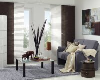 Gardinia Flächenvorhang Natur-optik Dekor teak 60 x 245 cm