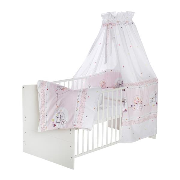 Schardt 4- teiliges Bettset Druckmotiv Birdy rosa
