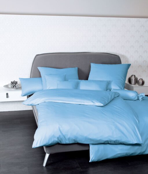 Janine Mako-Satin Bettwäsche 135X200,80x80 2 teilig  Colors 31001-22-500 hellblau