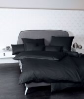 Janine Mako-Satin Bettwäsche 135X200,80x80 2 teilig  Colors 31001-98-500 schwarz