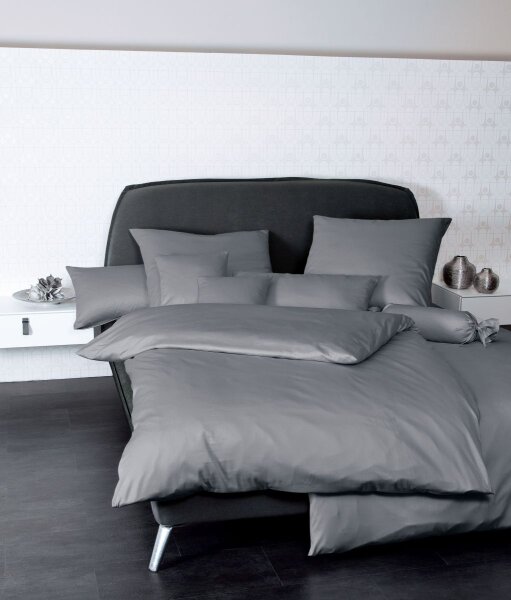 Janine Mako-Satin Bettwäsche 155X220,80x80 2 teilig  Colors 31001-48-512 graphit