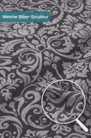 soma Biber Bettwäsche 2 teilig Bettbezug 135 x 200 cm Kopfkissenbezug 80 x 80 cm anthrazit Barock Blume