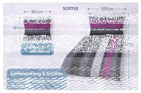 soma Biber Bettw&auml;sche 2 teilig Bettbezug 135 x 200 cm Kopfkissenbezug 80 x 80 cm Borde beere